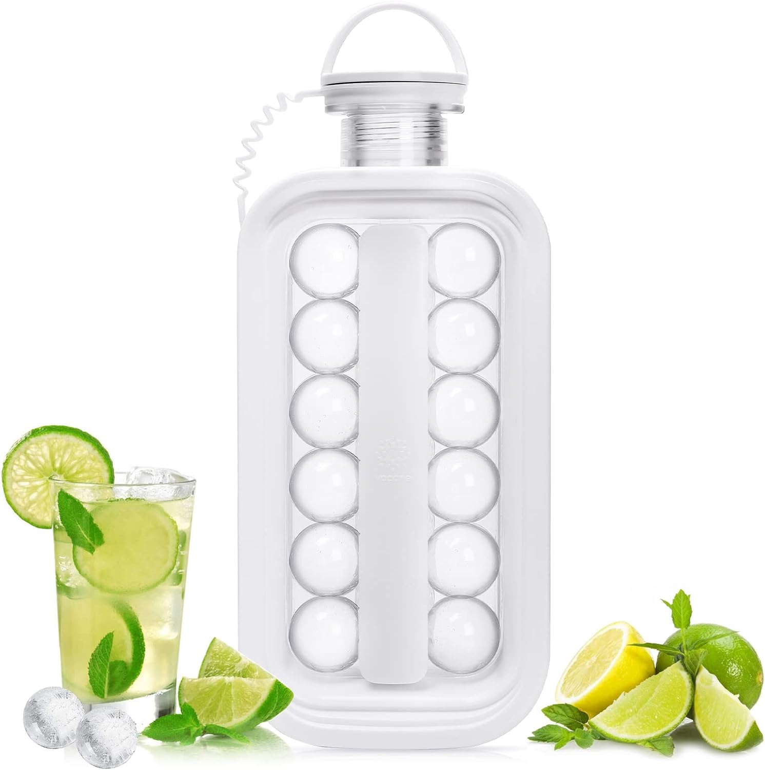 2-in-1 Ball Ice Cube Water Bottle – Make Ice & Drink On-the-Go