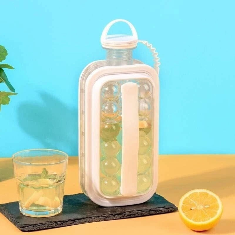 2-in-1 Ball Ice Cube Water Bottle – Make Ice & Drink On-the-Go