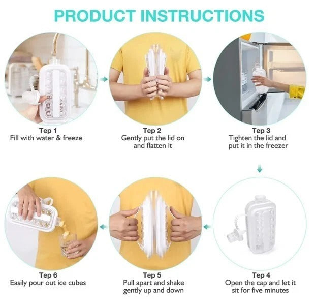 2-in-1 Ball Ice Cube Water Bottle – Make Ice & Drink On-the-Go