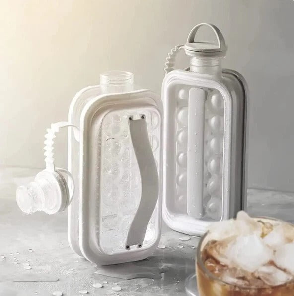 2-in-1 Ball Ice Cube Water Bottle – Make Ice & Drink On-the-Go